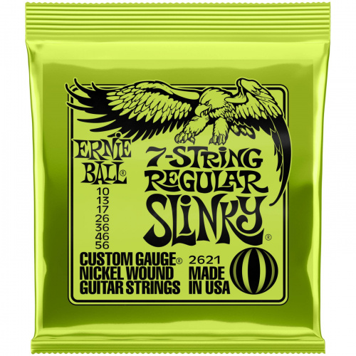 ERNIE BALL 2621 Струны для 7-струнной электрогитары 10-56