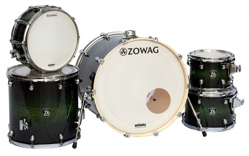 ZOWAG Z6-ROCK SPK WGF Ударная установка без стоек Z6 ROCK WOOD GREEN FADE 10-12-14-16-22"