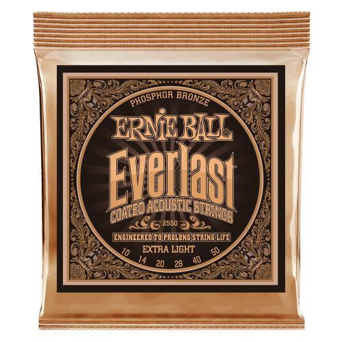 ERNIE BALL 2550 Струны для акустической гитары Everlast Coated Phosphor Bronze Extra Light 10-50