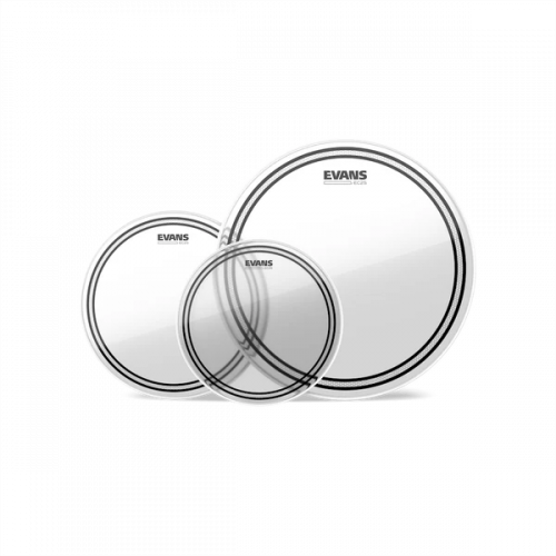 EVANS ETP-EC2SCLR-R Набор пластиков для барабанов прозрачные EC2 CLEAR ROCK 10-12-16"