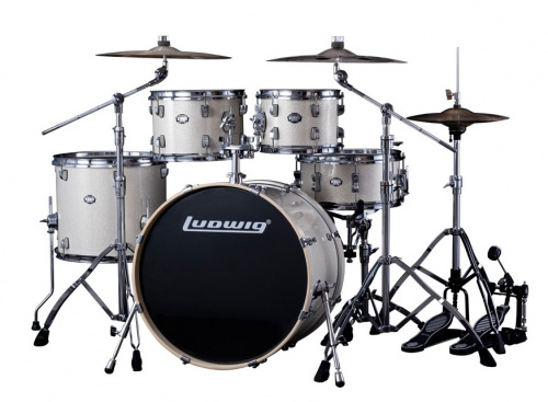 LUDWIG LEE52201 Барабанная установка, белая, 2 коробки ELEMENT 10-12-16-14-22"