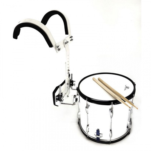 AP PERCUSSION MP-1412 Малый барабан маршевый с корсетом, белый 14"х12"