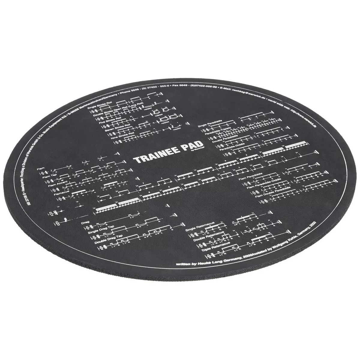 ROCKBAG RB22100B Тренировочный пэд, накладка на малый барабан c рудиментами 12"