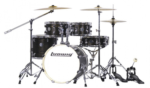 LUDWIG LC196-1 Ударная установка со стойками ACCENT PRO BLACK WOOD GRAIN 10-12-14-13-18"