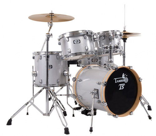 TAMBURO T5S16SLSK Ударная установка в комплекте со стойками T5 SILVER SPARKLE 10-12-13-13-16"
