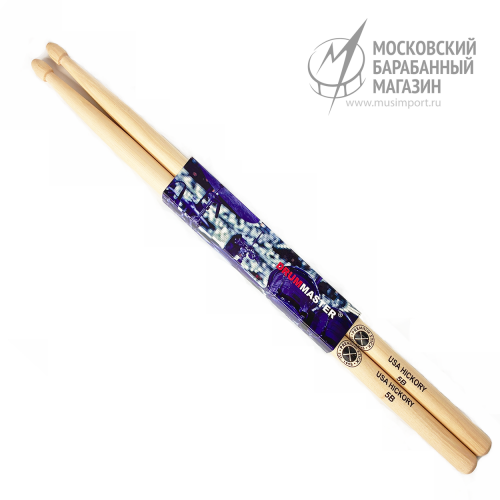 DRUMMASTER 5B Барабанные палочки, гикори USA PREMIUM HICKORY 5B